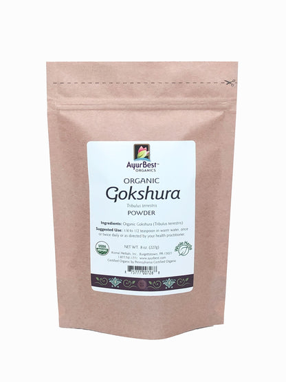 Wholesale Spices & Herbs - Gokshura Powder, Organic-Tribulus terrestris - 8oz (227g) Bag