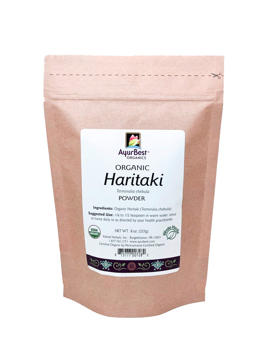 Wholesale Spices & Herbs - Haritaki Powder, Organic 8oz(227g) Bag
