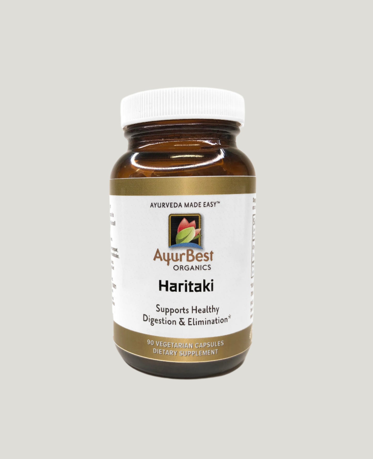 Haritaki supports healthy digestion and elimination vata support 90 vegeterain capsules Ayurveda made easy