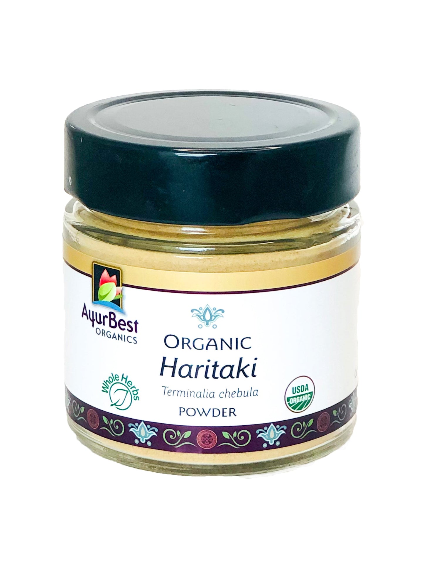 Wholesale Spices & Herbs - Haritaki Powder, Organic 4.4oz(125g) Jar