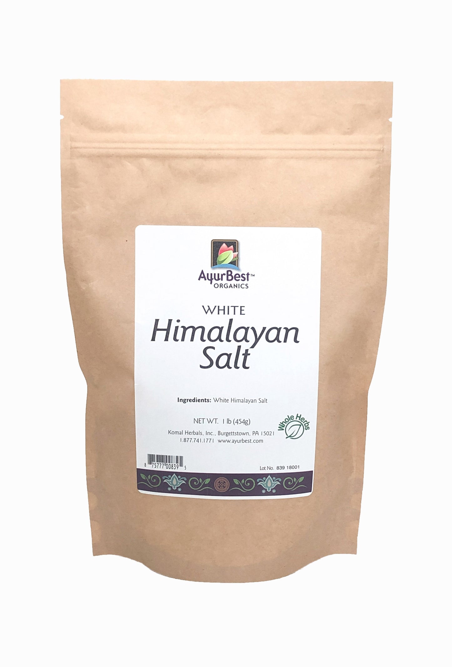 Wholesale Spices & Herbs - White Himalayan Salt, Fine Ground 1 lb (454g) Bag