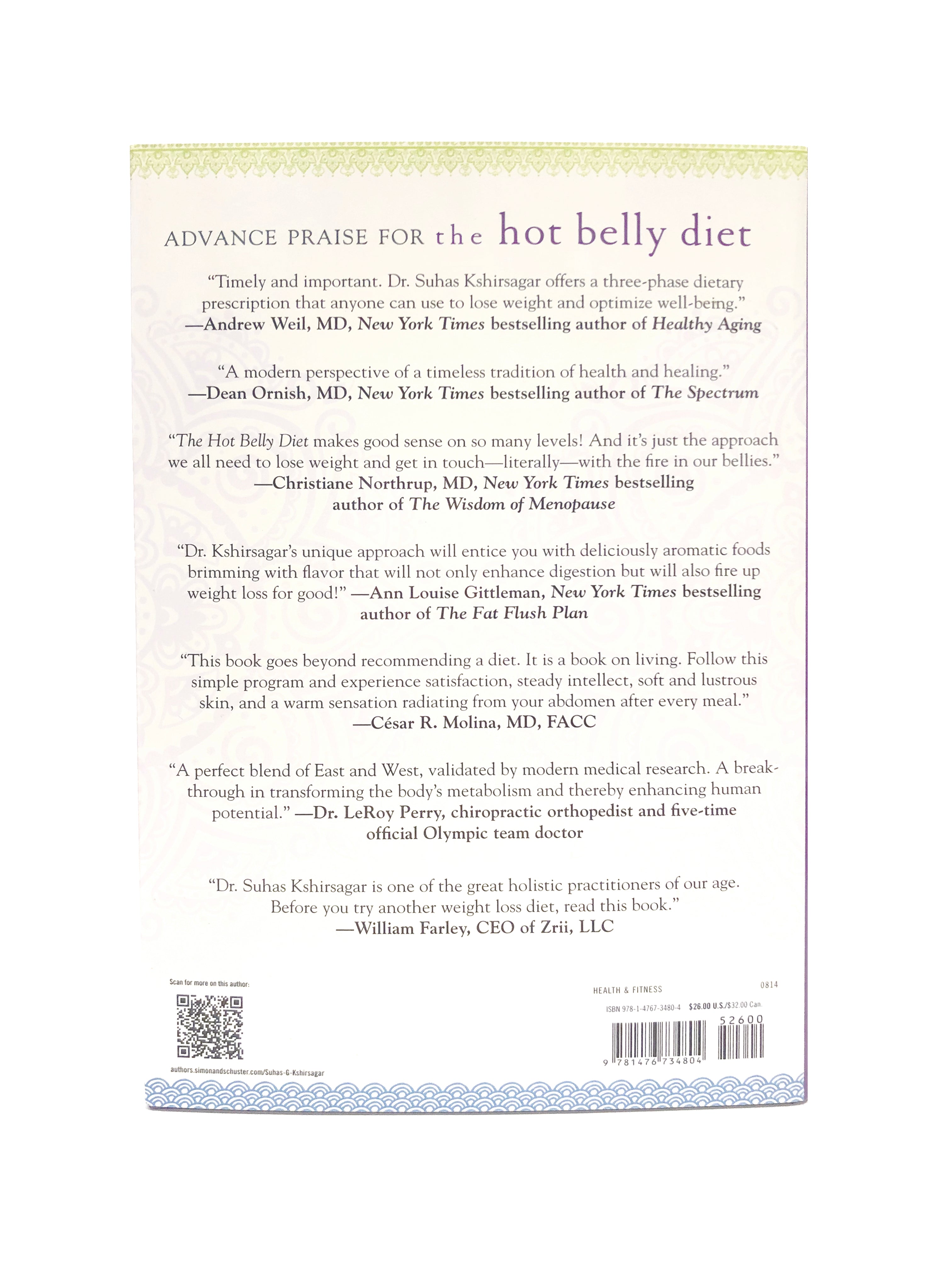 The Hot Belly Diet Hard Cover Author Dr Suhas G. Kshirsagar