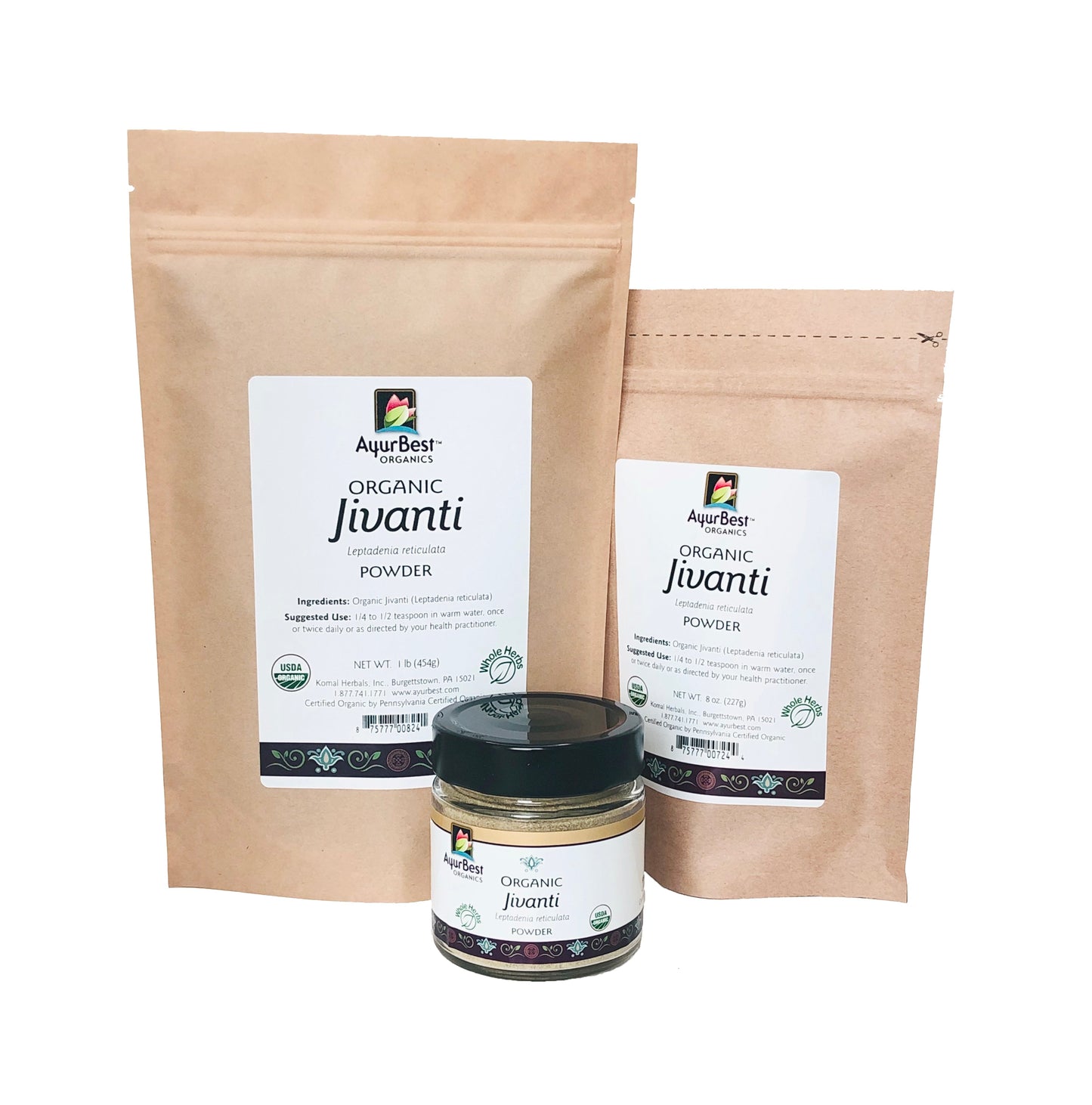 Wholesale Spices & Herbs - Jivanti Powder, Organic 3oz(87.2g) Jar