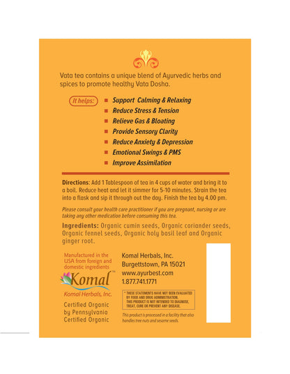 Shanti Vata EZ Herbal Tea (Wholesale)