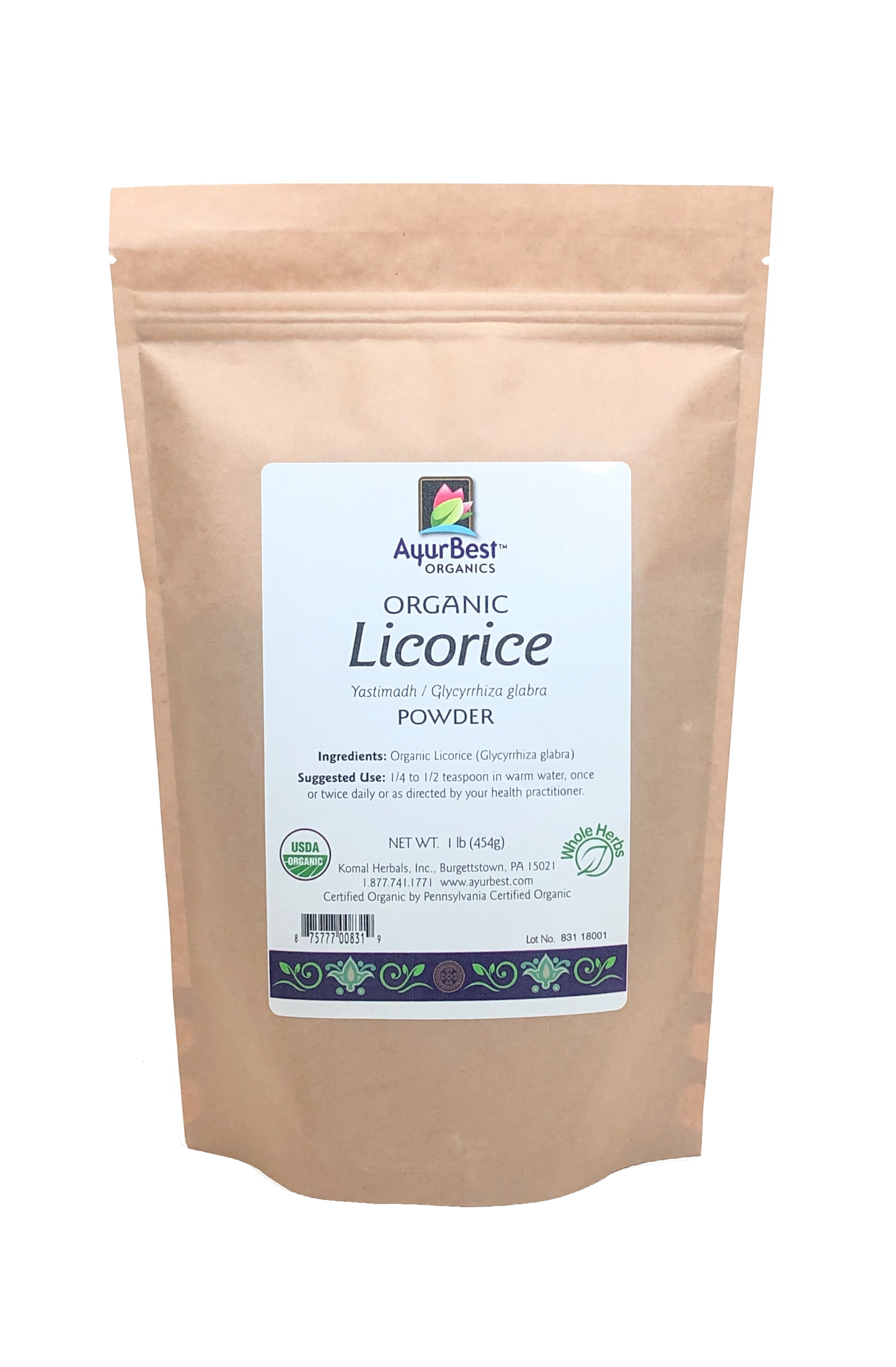 Wholesale Spices & Herbs - Licorice Powder, Organic 1lb (454g) Bag ...