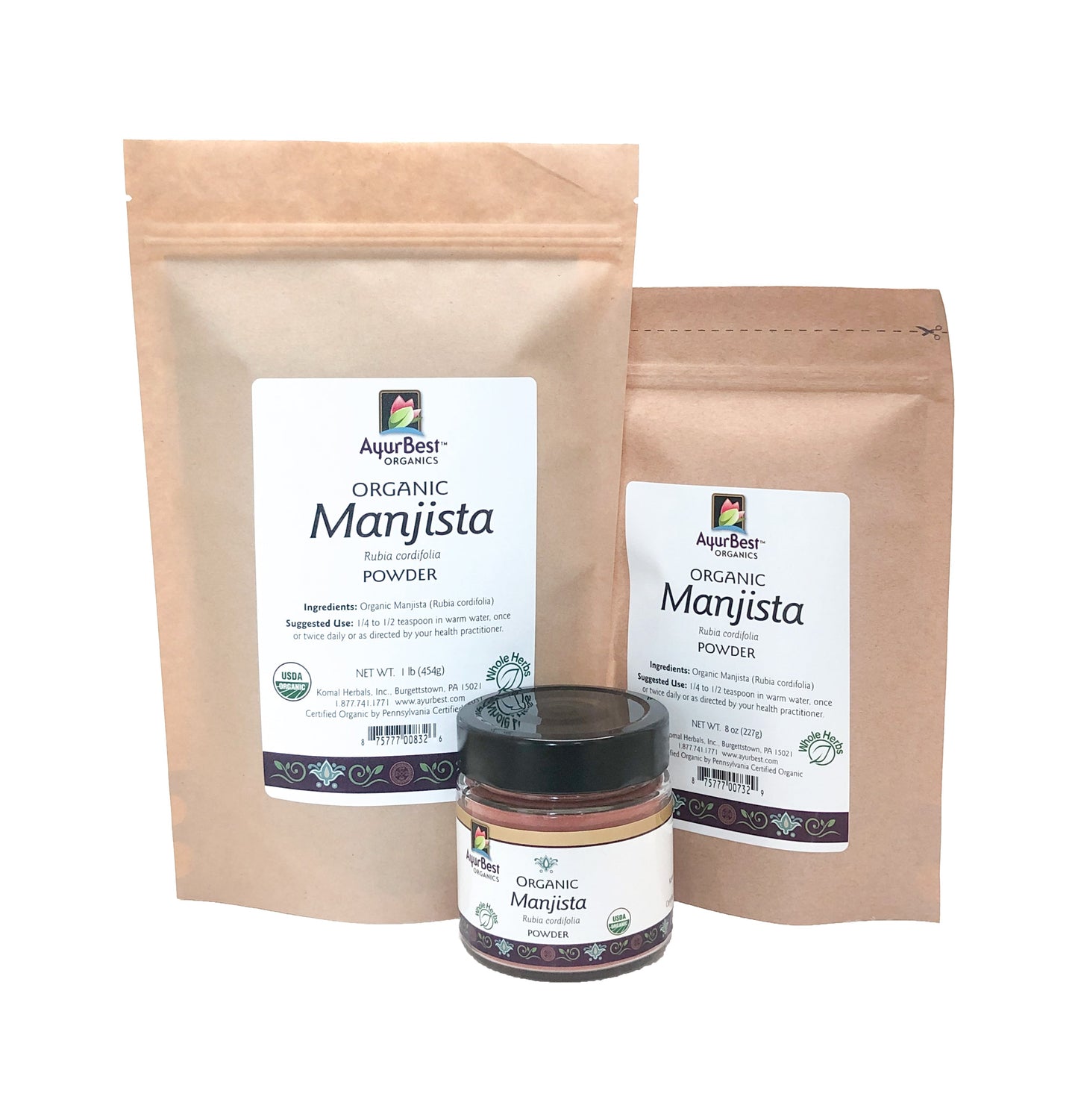 Wholesale Spices & Herbs - Manjista Powder, Organic 1lb (454g) Bag