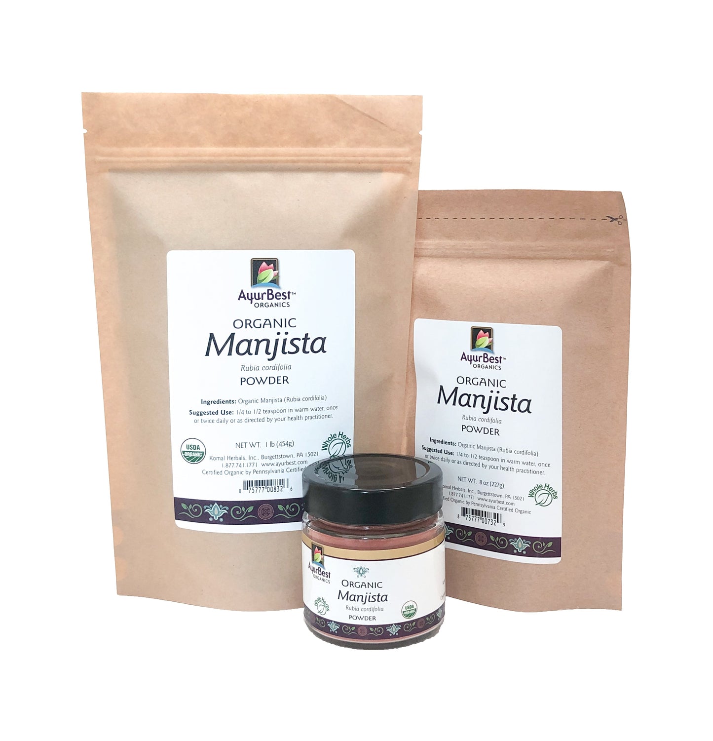 Wholesale Spices & Herbs - Manjista Powder, Organic 8oz (227g) Bag