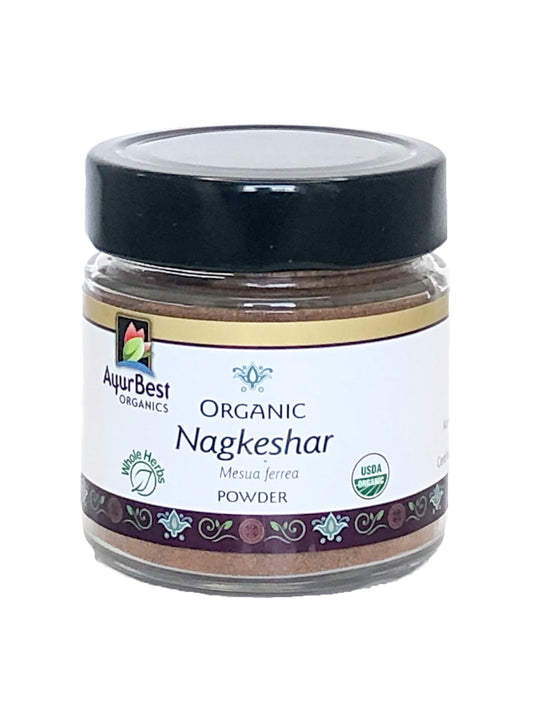 Wholesale Spices & Herbs - Nagkeshar Powder, Organic 3.3oz (93.9g) Jar