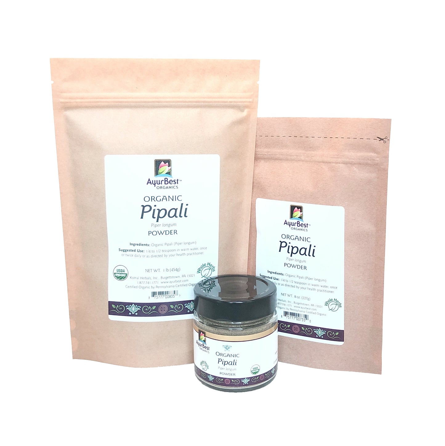 Wholesale Spices & Herbs - Pippali Powder, Organic 8oz (227g) Bag