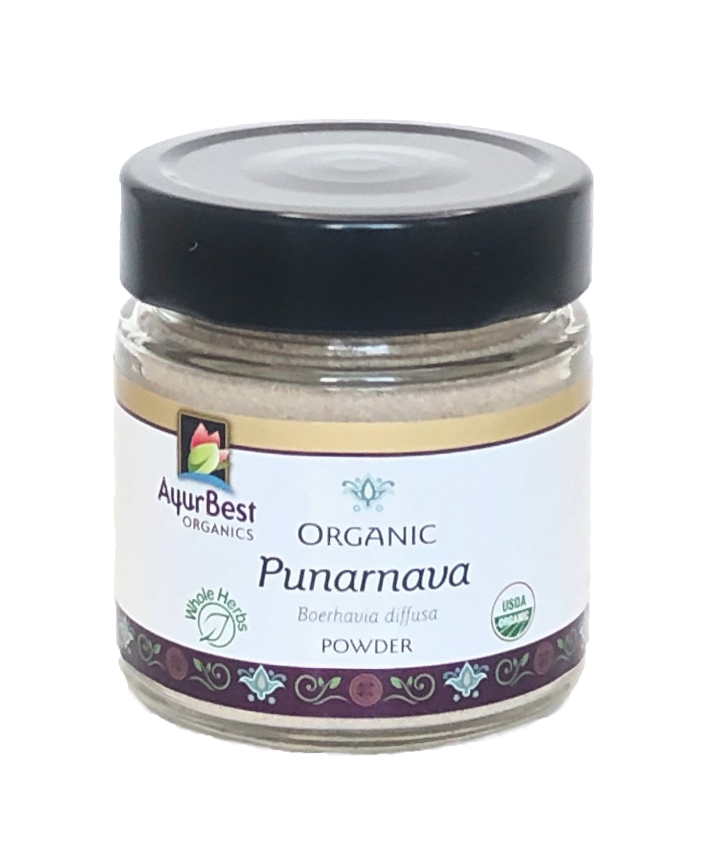Wholesale Spices & Herbs - Punarnava Powder, Organic 3.2oz (91.3g) Jar