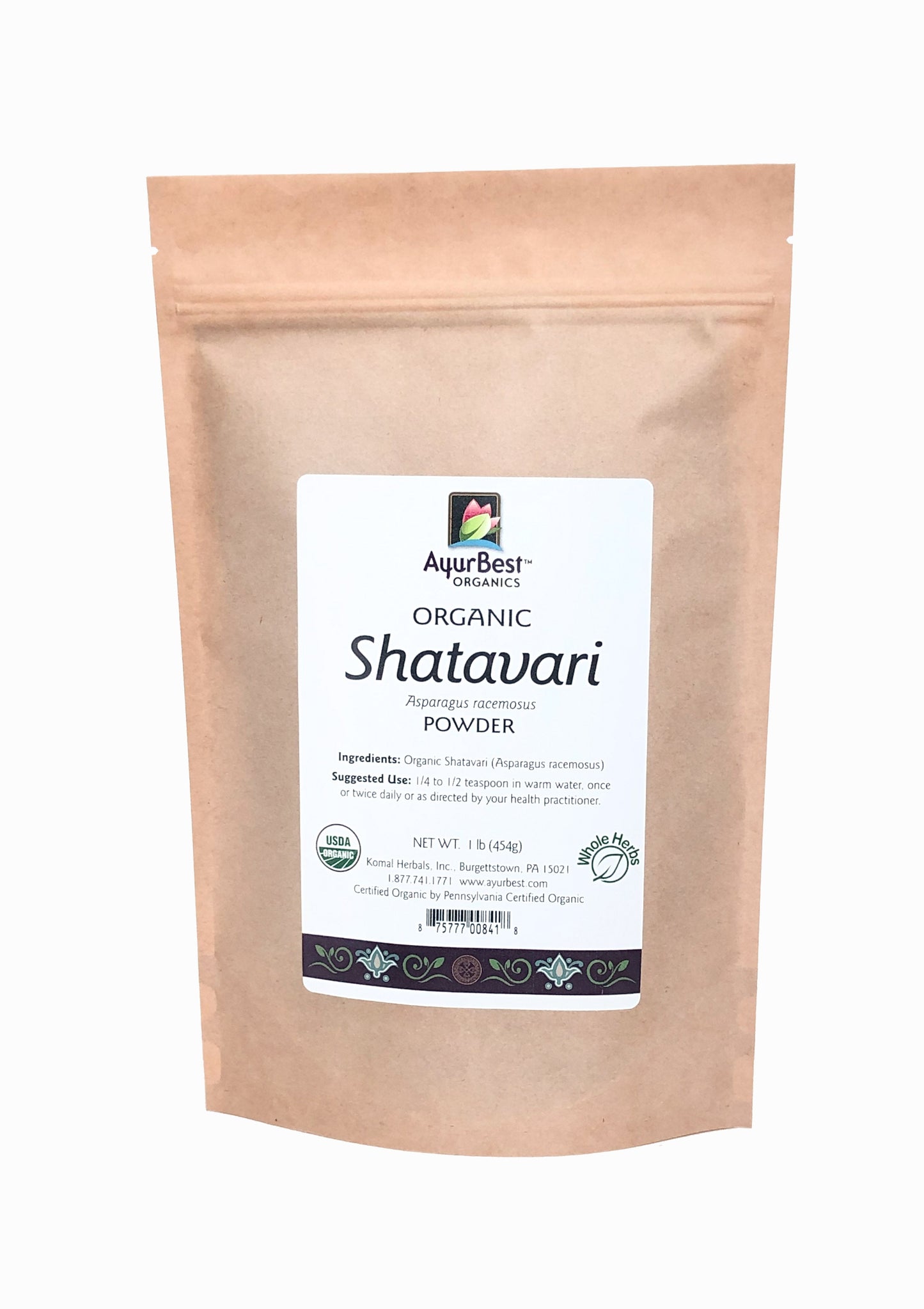 Wholesale Spices & Herbs - Shatavari Powder, Organic 1 lb (454g) Bag