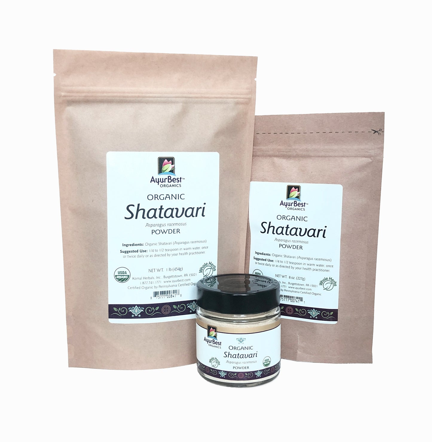 Wholesale Spices & Herbs - Shatavari Powder, Organic 3.7oz (106.8g) Jar