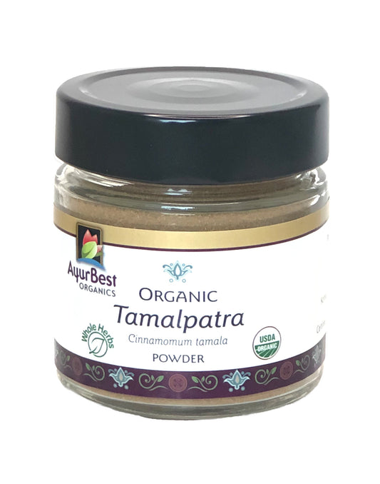 Wholesale Spices & Herbs - Tamalpatra (Indian Bay Leaf) Powder, Organic 3.2oz (93.2g) Jar