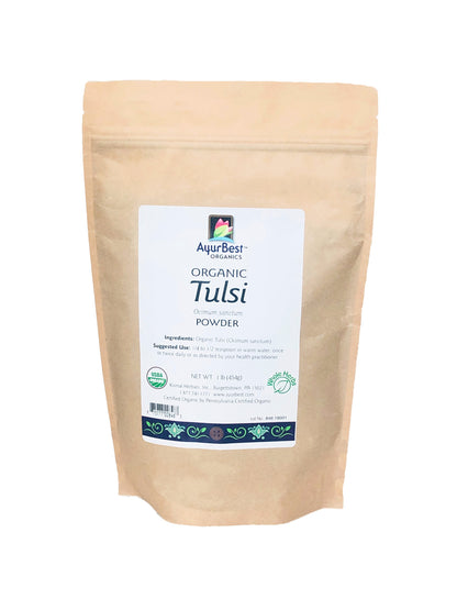 Wholesale Spices & Herbs - Tulsi Powder, Organic 1 lb (454g) Bag