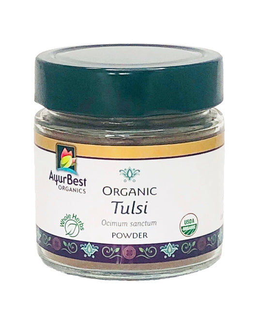 Wholesale Spices & Herbs - Tulsi Powder, Organic 3.6 oz (103.5g) Jar