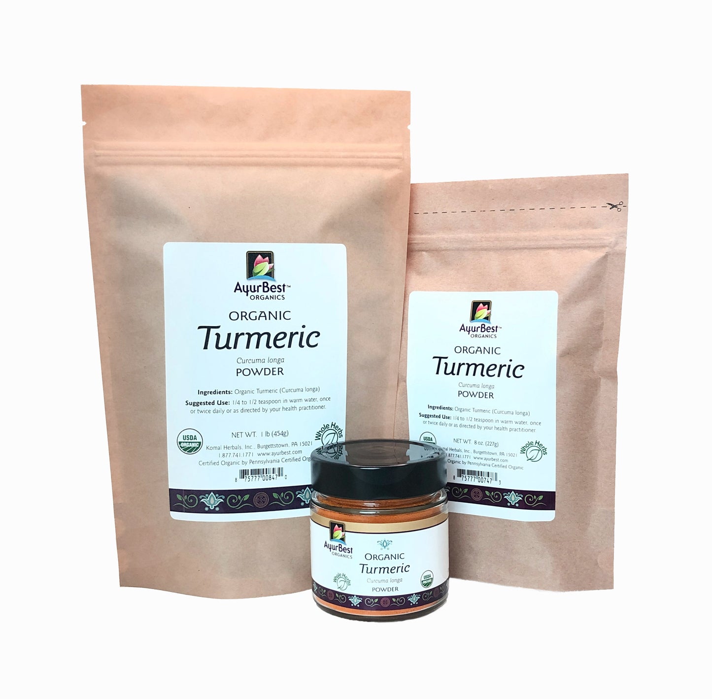 Wholesale Spices & Herbs - Turmeric Powder, Organic 4.8 oz (137.5g) Jar