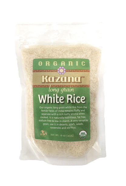 Wholesale - Rice Long Grain White , Organic 16oz (453g) Bag